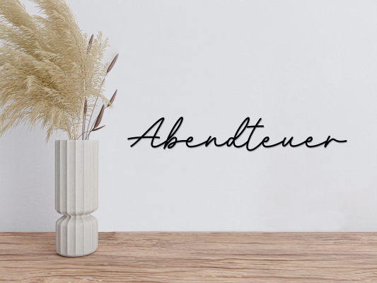 Schriftzug "Abendteuer"